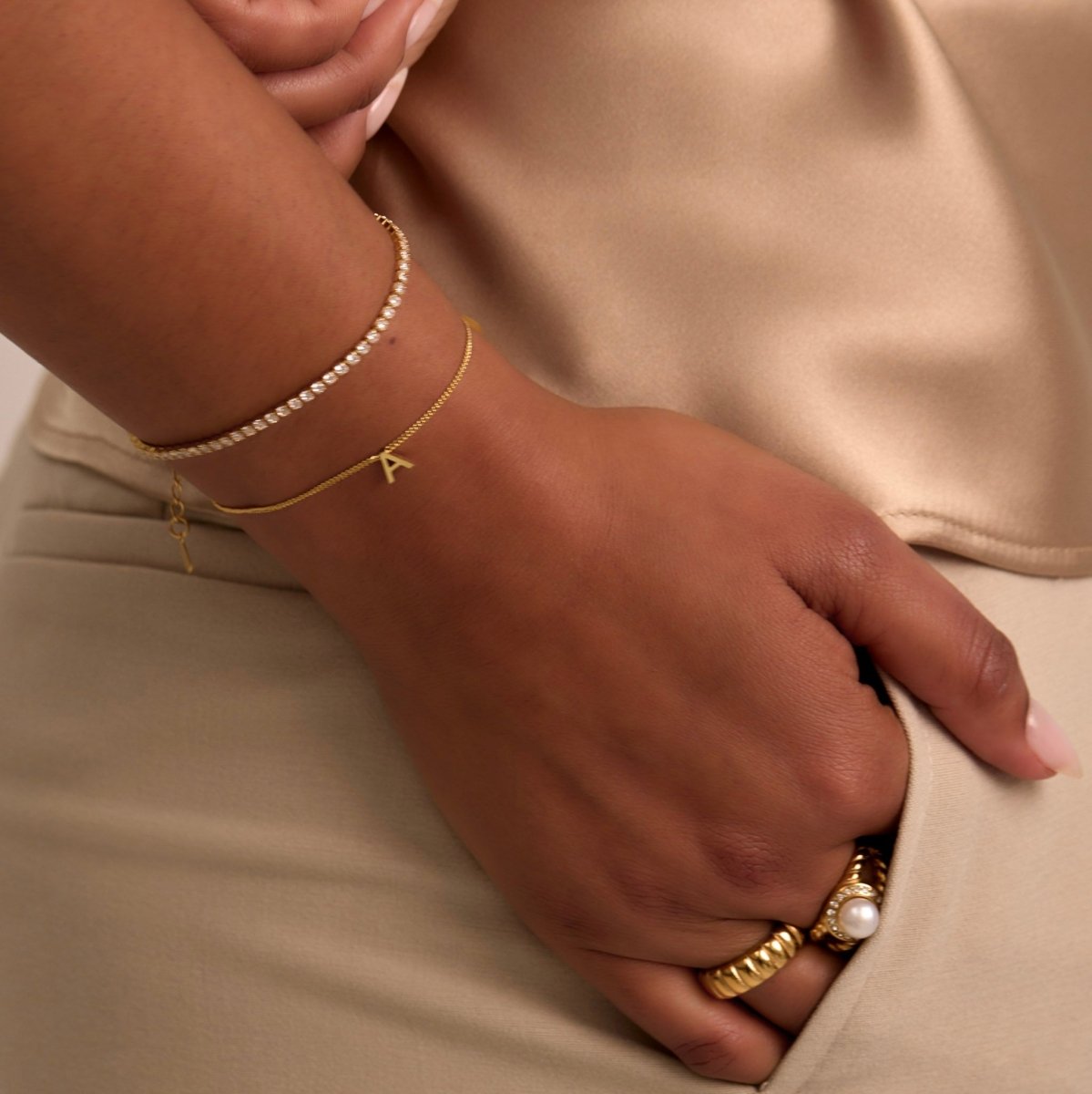Maia Initial Bracelet - ISMI JEWELS