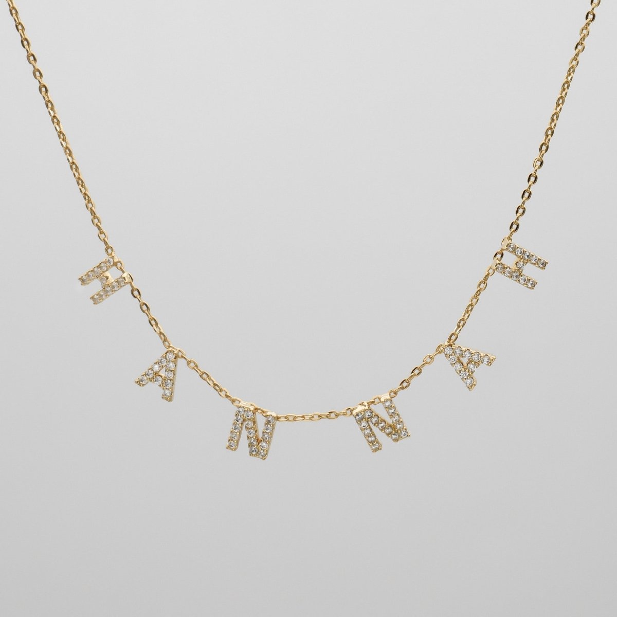 Maia Pavé Custom Name Necklace - ISMI JEWELS