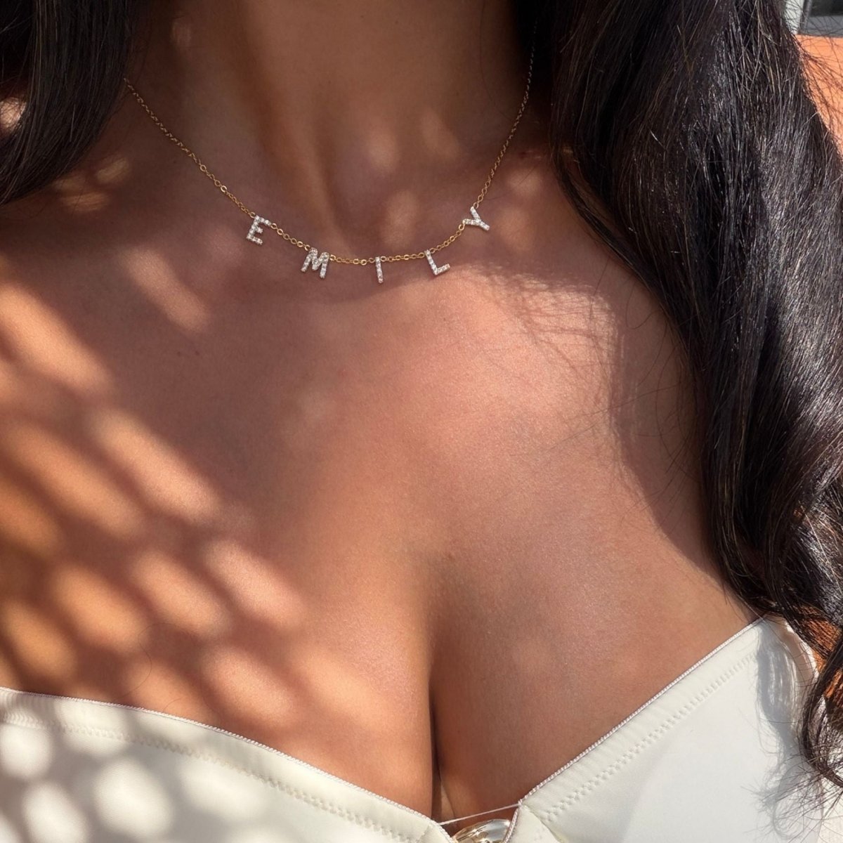 Maia Pavé Custom Name Necklace - ISMI JEWELS