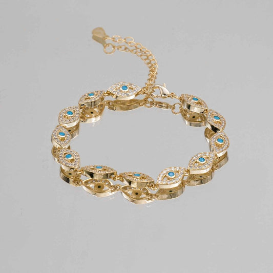 Malika Eye Bracelet | Gold - ISMI JEWELS