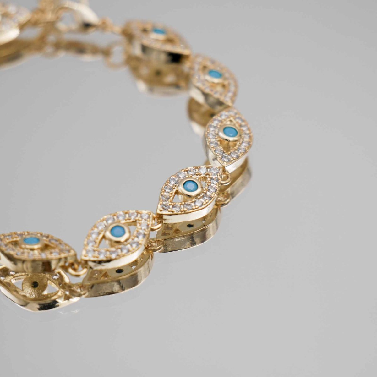 Malika Eye Bracelet | Gold - ISMI JEWELS