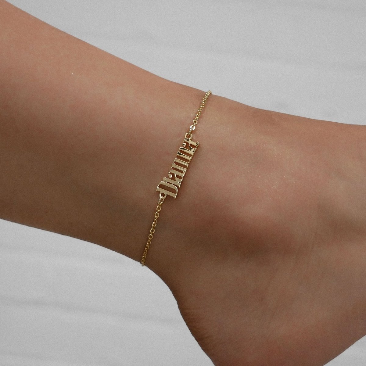 Manhattan Custom Name Anklet - ISMI JEWELS