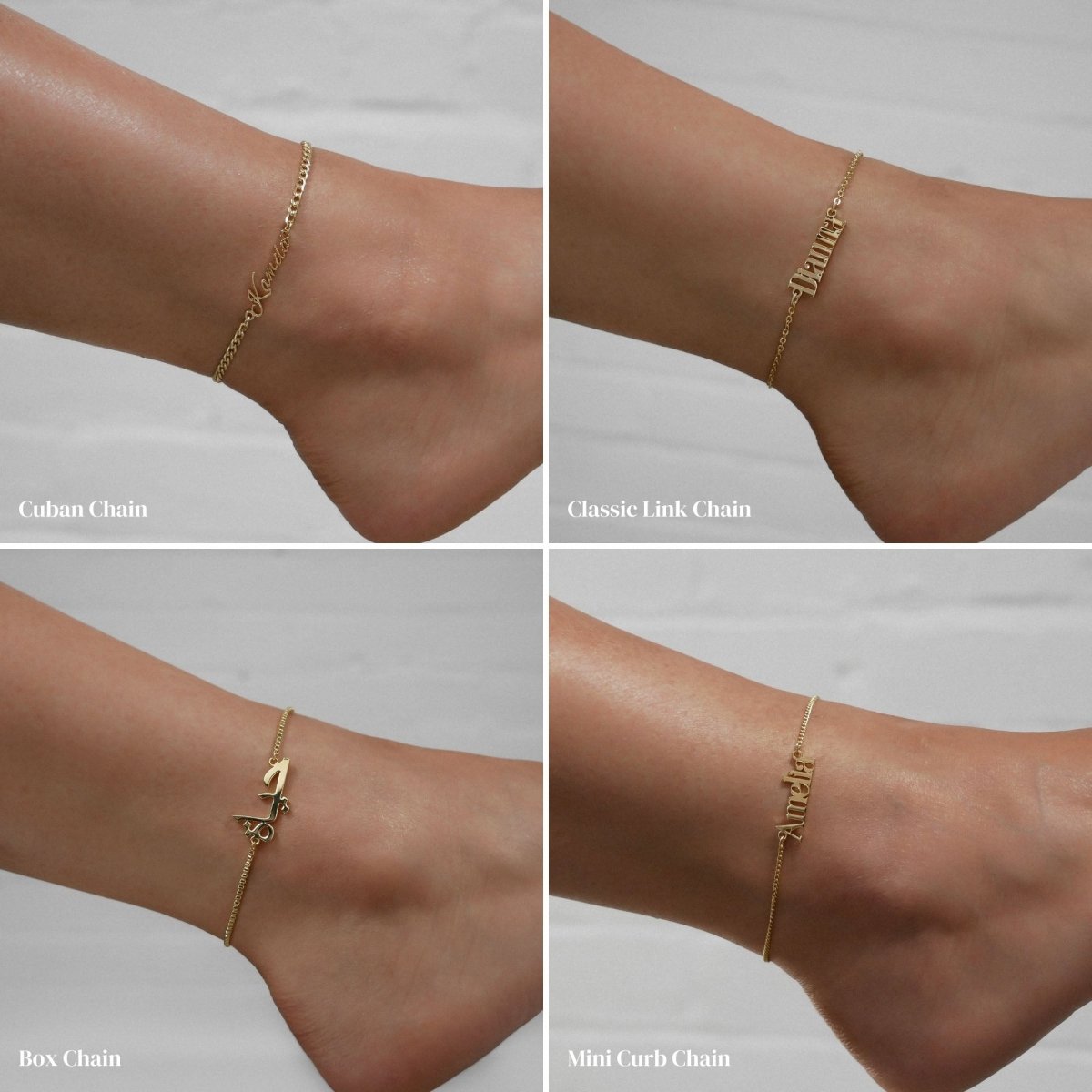 Manhattan Custom Name Anklet - ISMI JEWELS