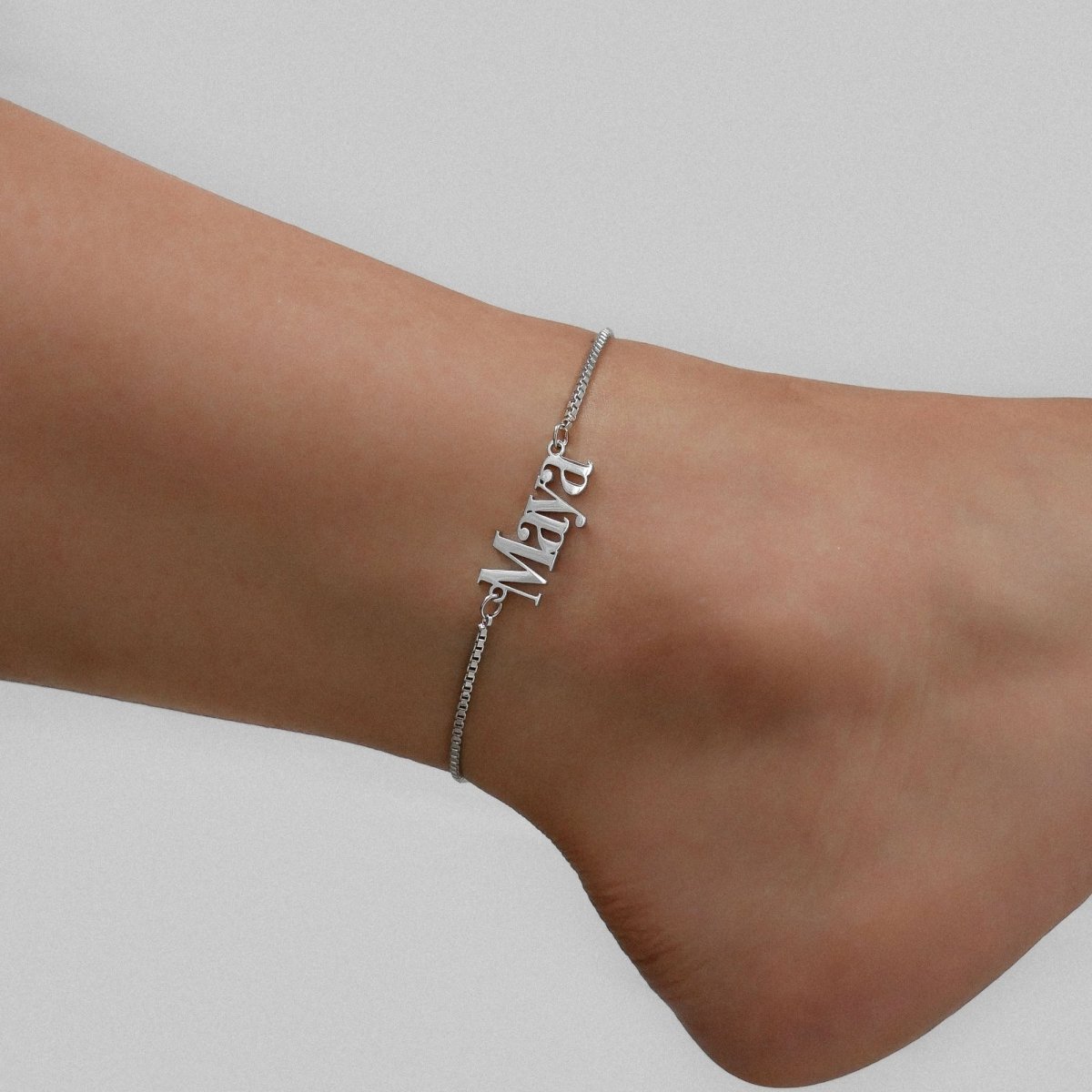 Manhattan Custom Name Anklet - ISMI JEWELS