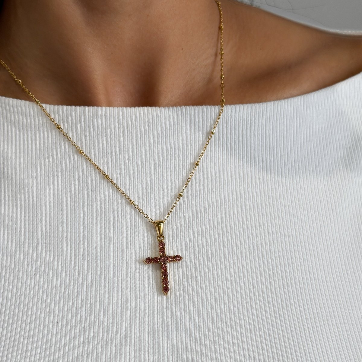 Mary Cross Necklace - ISMI JEWELS