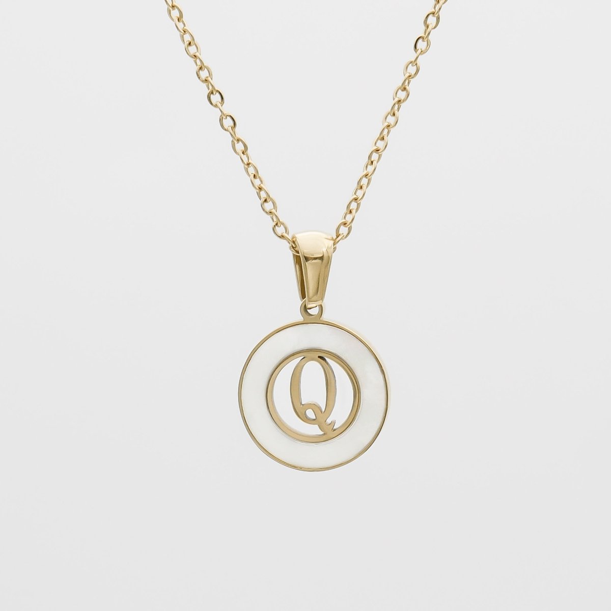 Mia Opal Initial Necklace - ISMI JEWELS