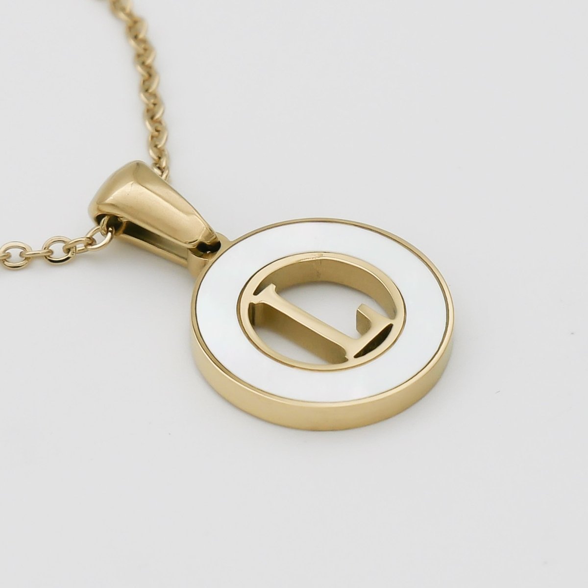 Mia Opal Initial Necklace - ISMI JEWELS