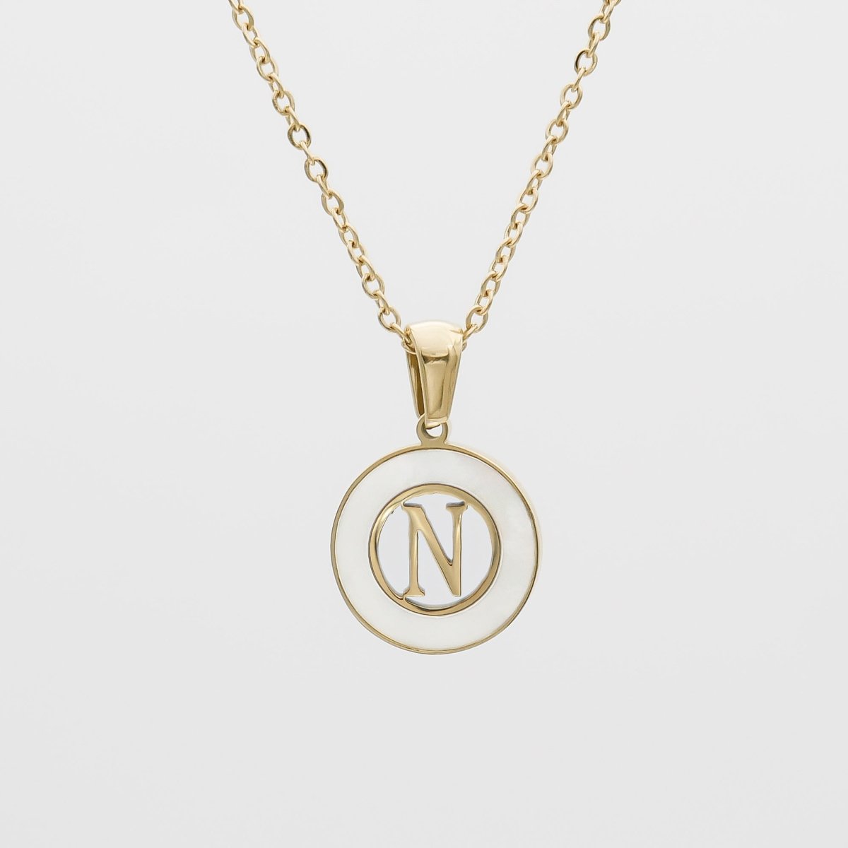 Mia Opal Initial Necklace - ISMI JEWELS
