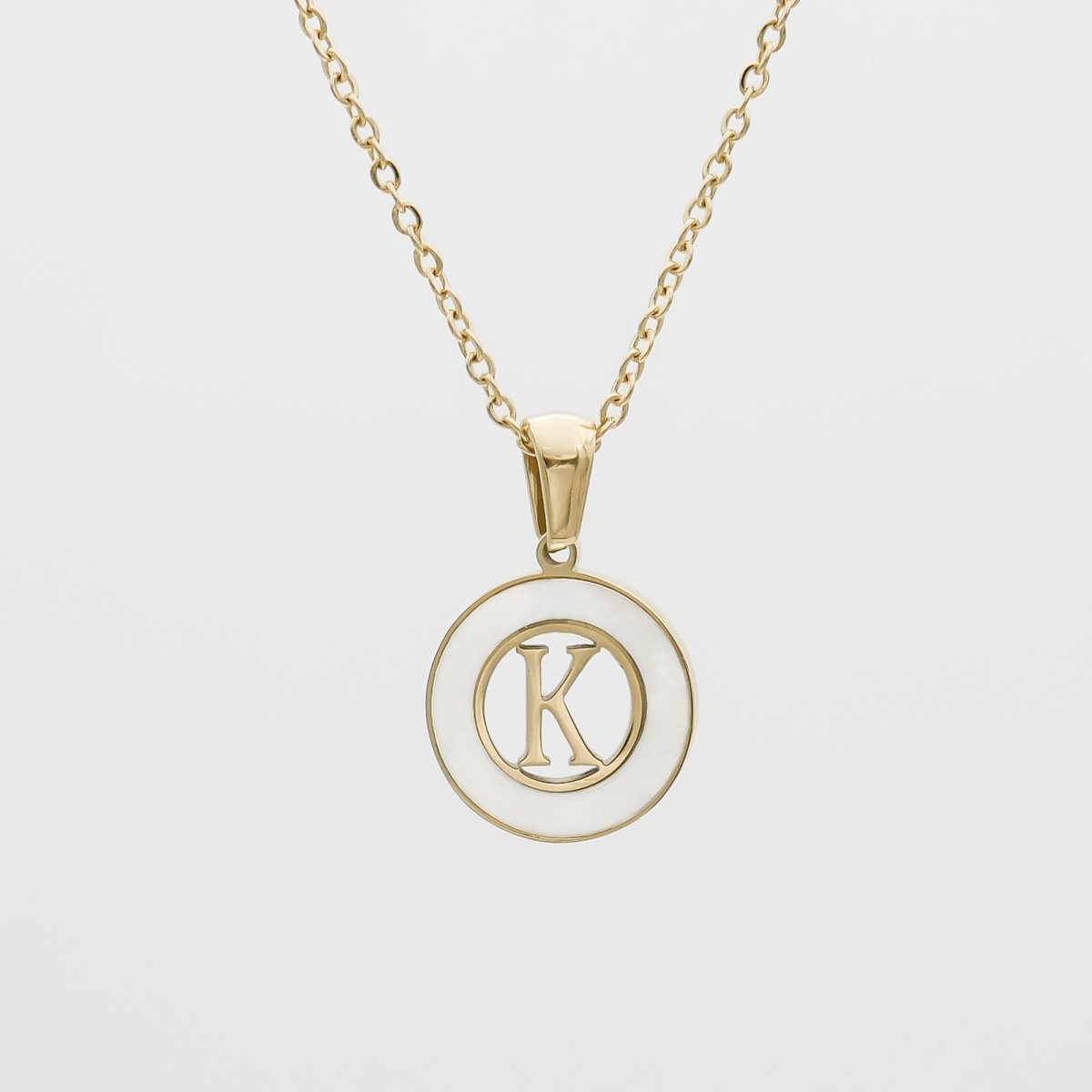 Mia Opal Initial Necklace - ISMI JEWELS
