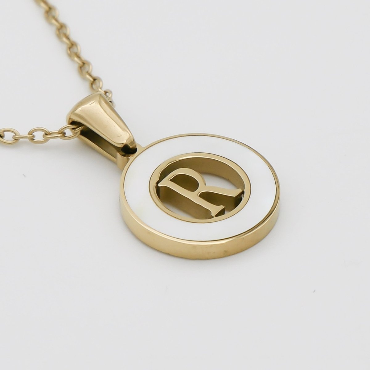 Mia Opal Initial Necklace - ISMI JEWELS