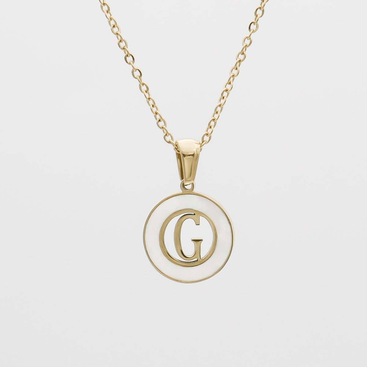 Mia Opal Initial Necklace - ISMI JEWELS