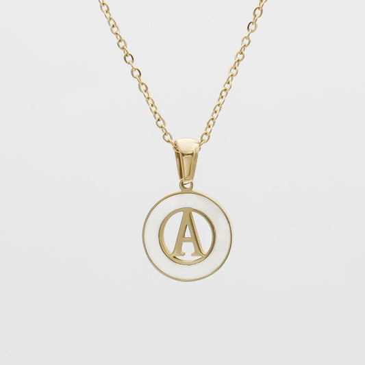 Mia Opal Initial Necklace - ISMI JEWELS