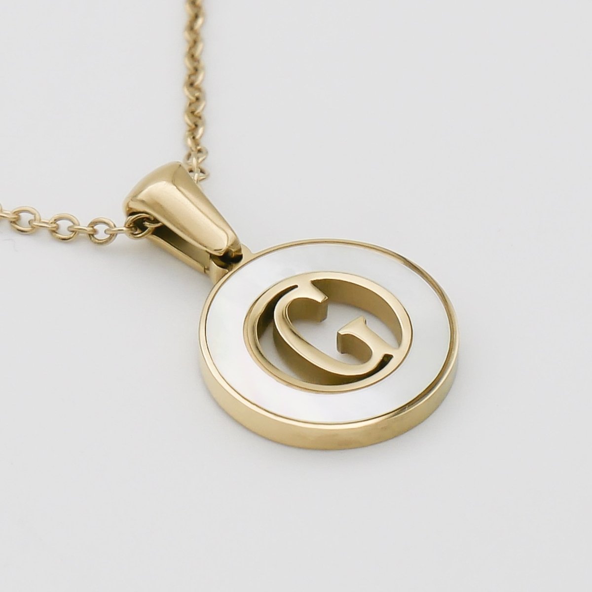 Mia Opal Initial Necklace - ISMI JEWELS