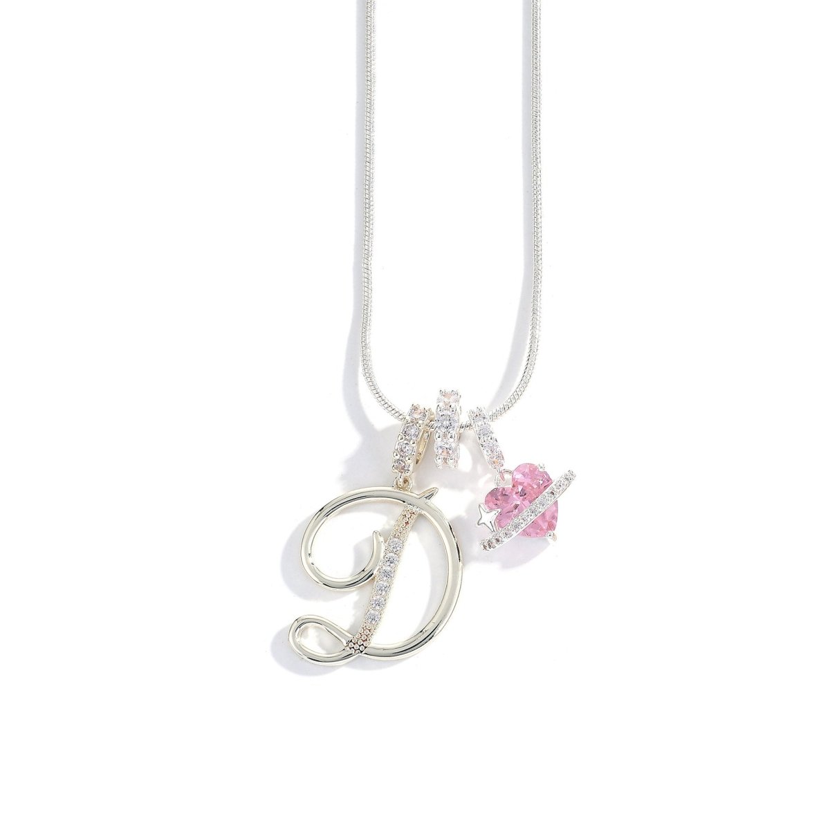 Miami Crystal Heart Initial Necklace - ISMI JEWELS