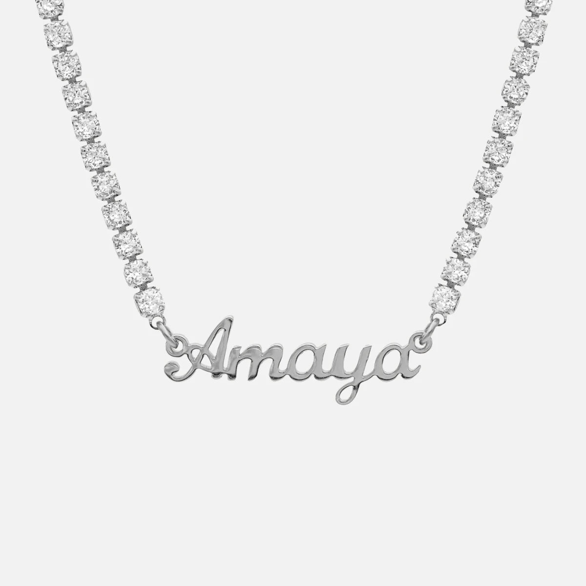 Miami Name Tennis Necklace - ISMI JEWELS