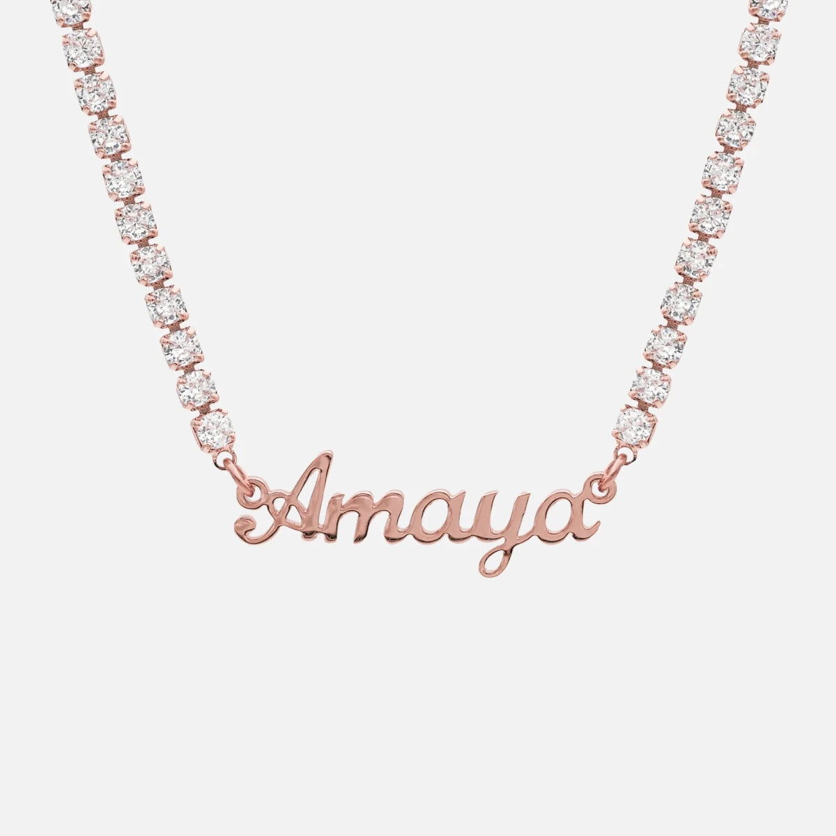 Miami Name Tennis Necklace - ISMI JEWELS