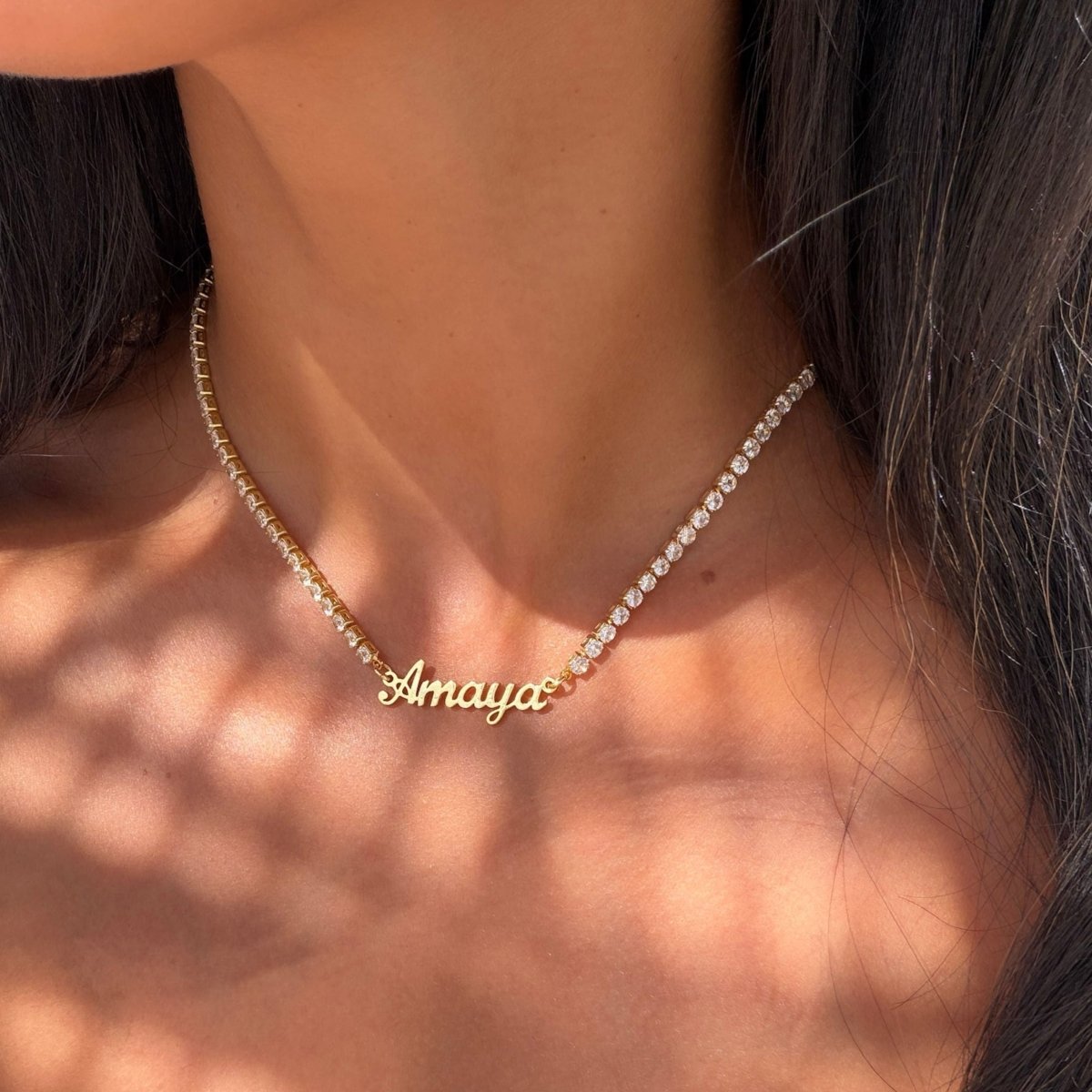 Miami Name Tennis Necklace - ISMI JEWELS