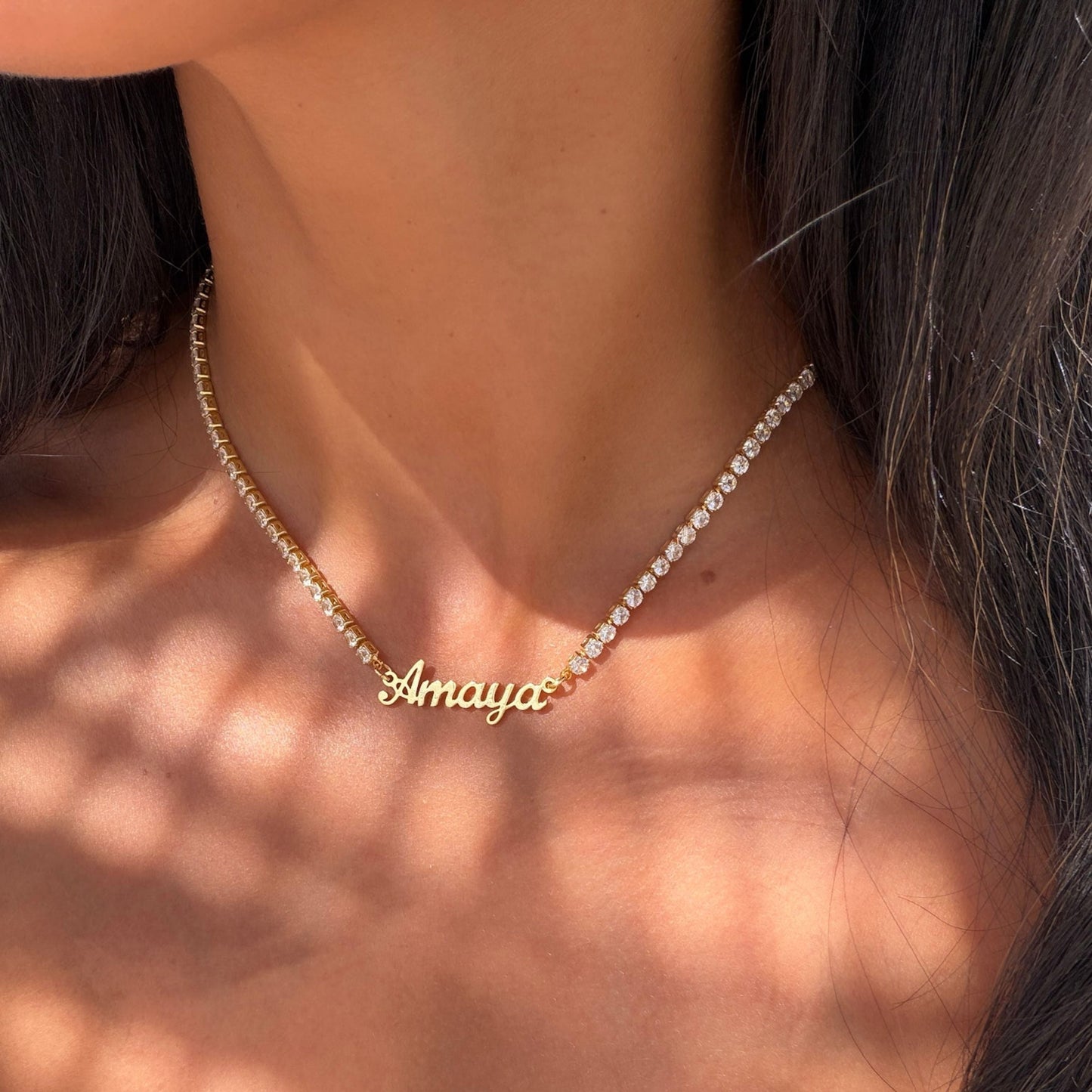 Miami Name Tennis Necklace
