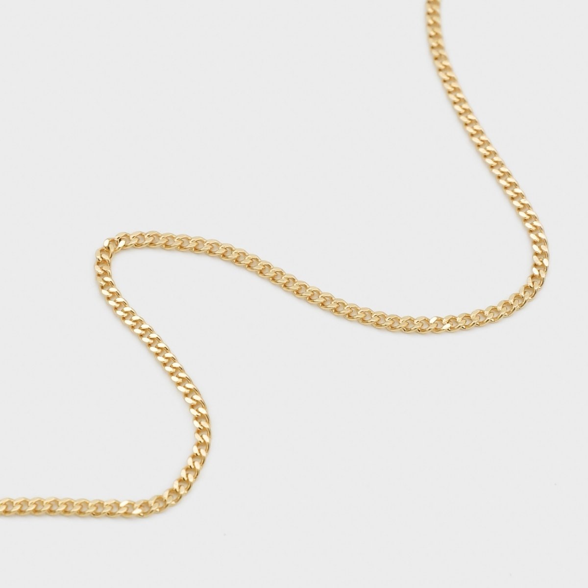 Micro Curb Necklace - ISMI JEWELS