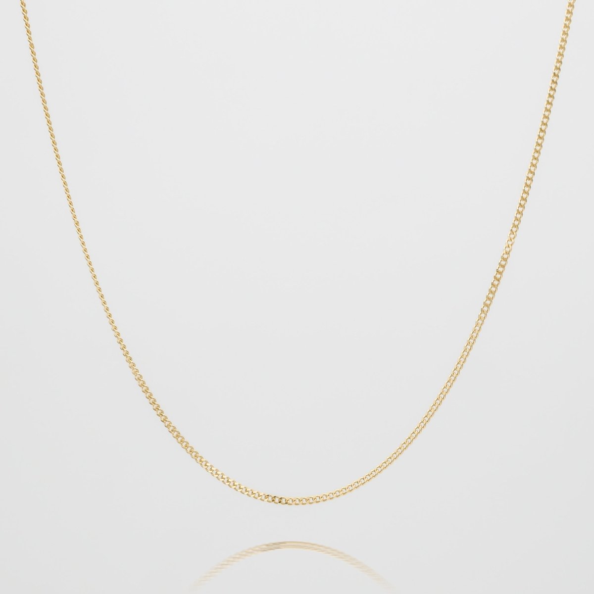 Micro Curb Necklace - ISMI JEWELS