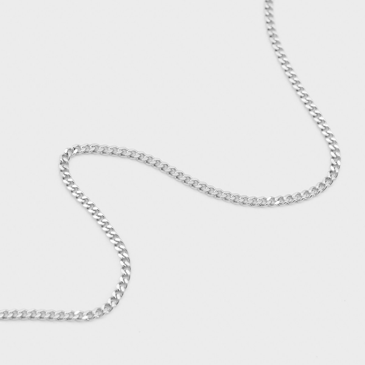Micro Curb Necklace - ISMI JEWELS