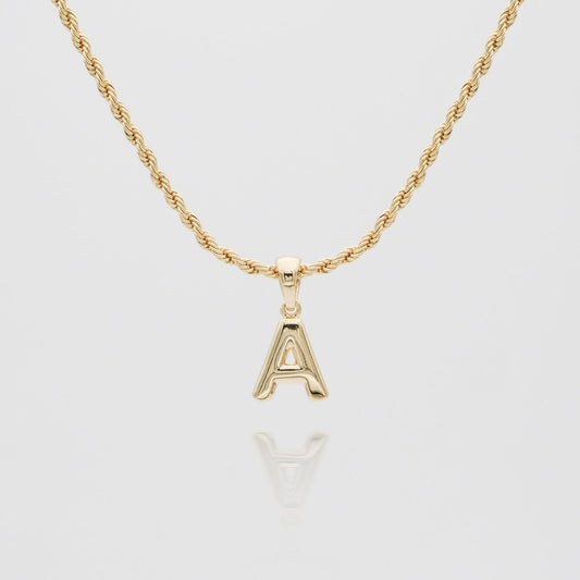Mini Bubble Initial Necklace - ISMI JEWELS