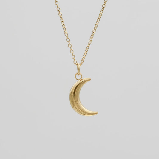 Mini Crescent Moon Necklace - ISMI JEWELS
