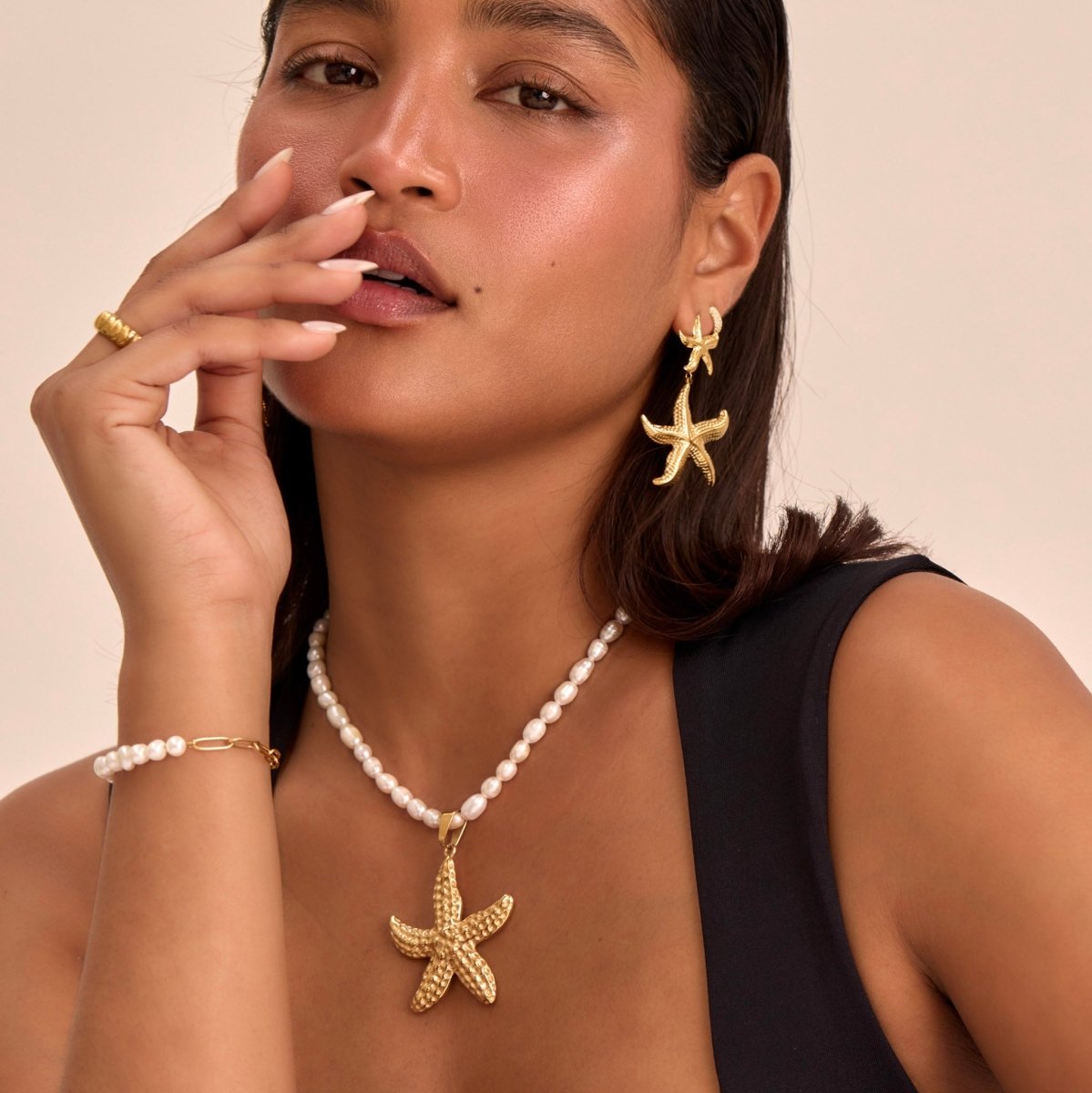 Mira Starfish Drop Earrings - ISMI JEWELS
