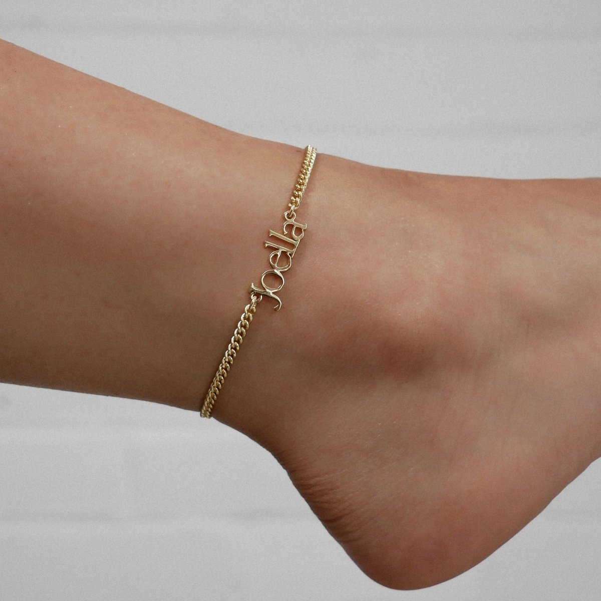 Monaco Custom Name Anklet - ISMI JEWELS