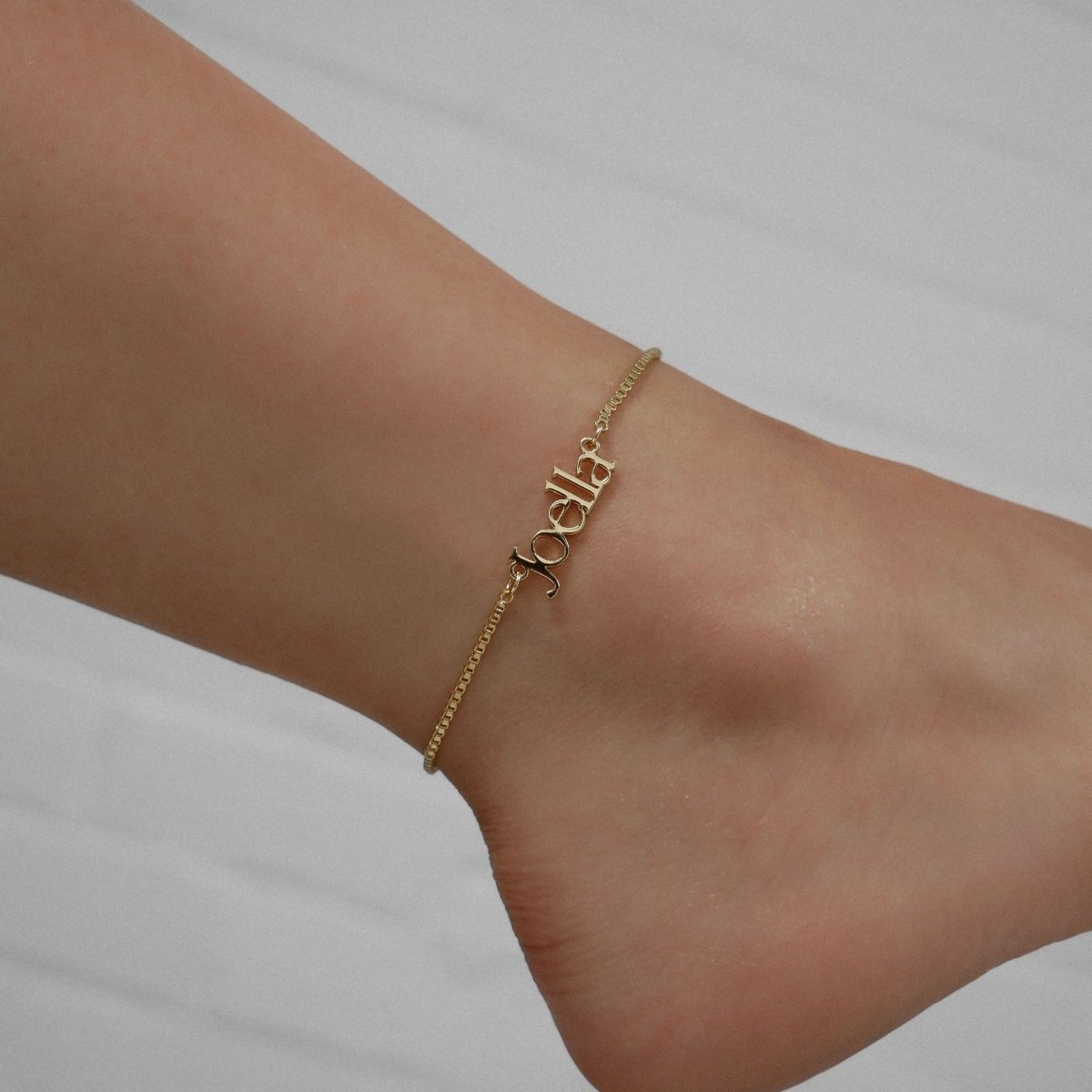 Monaco Custom Name Anklet - ISMI JEWELS