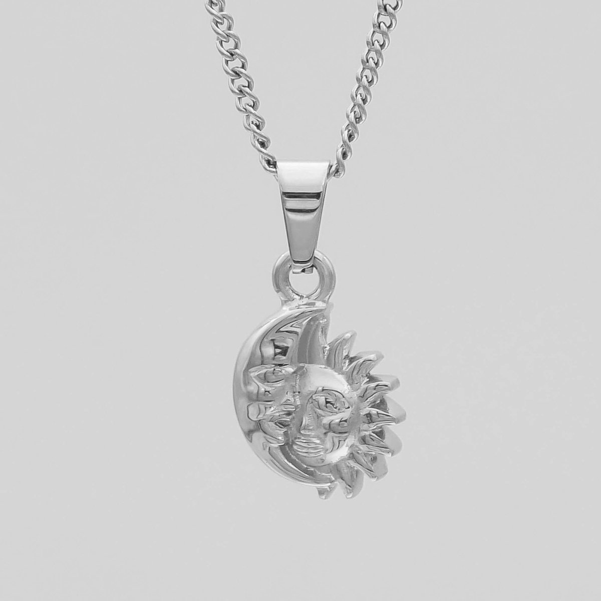 Moon and Sun Pendant Necklace - ISMI JEWELS