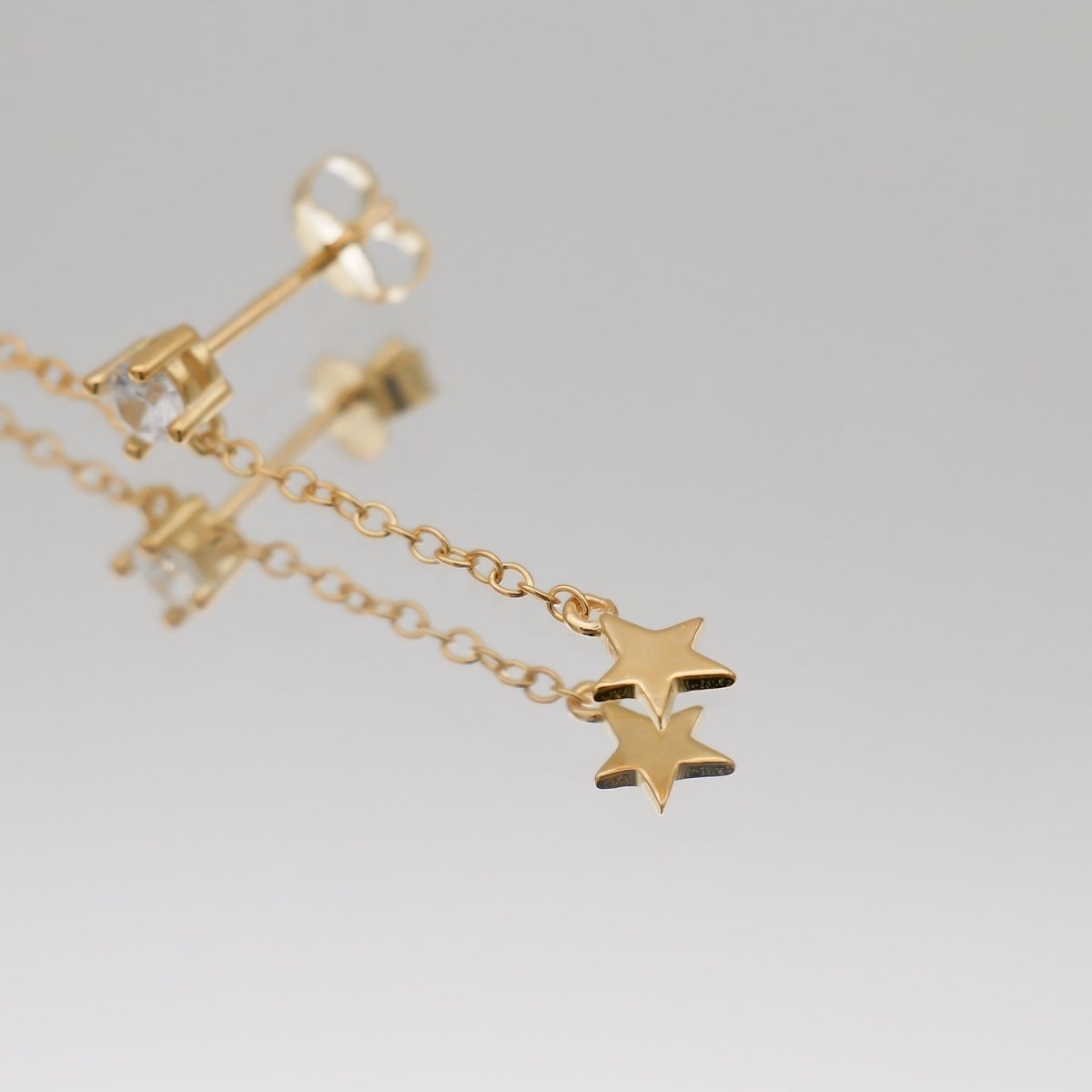 Moon & Star Drop Earring - ISMI JEWELS