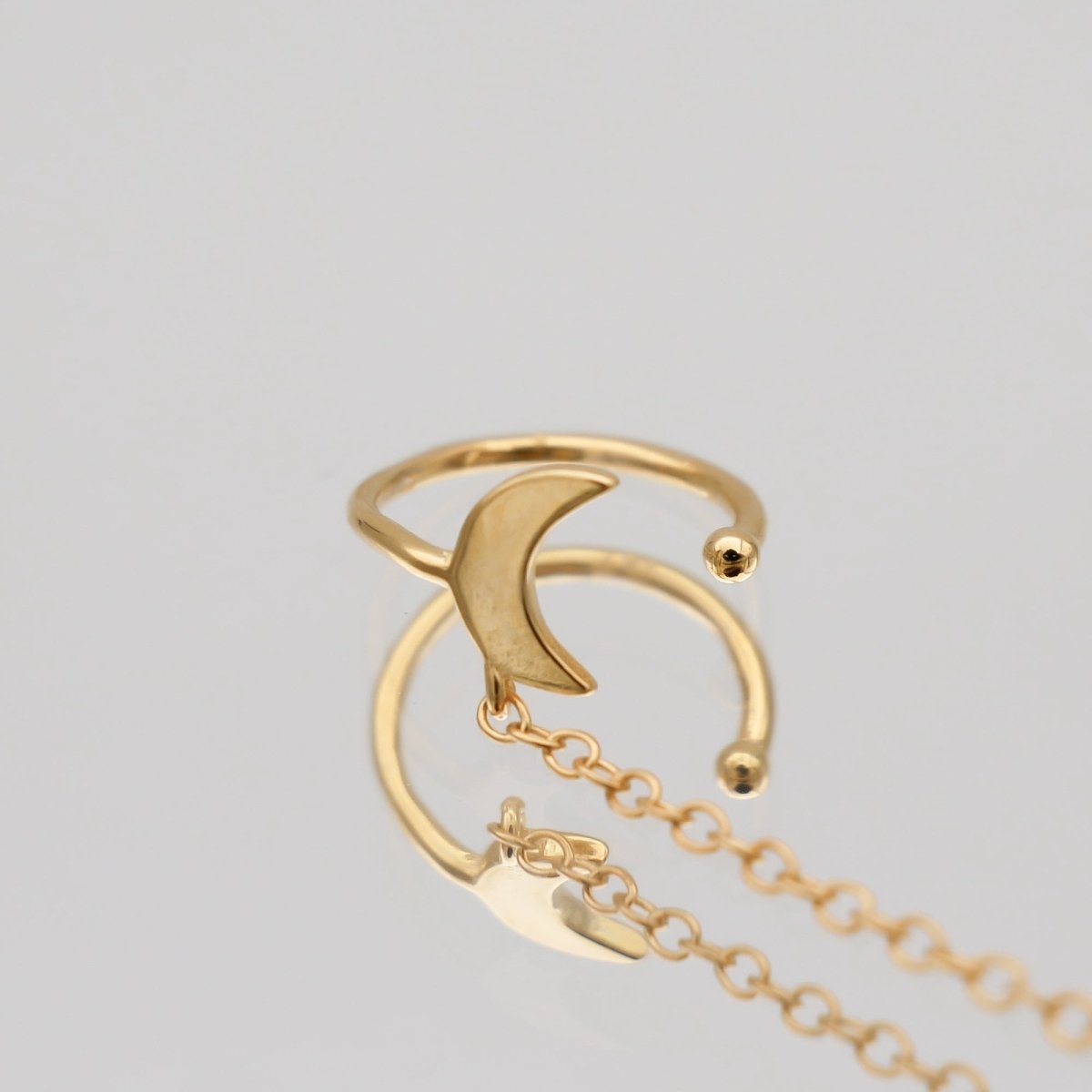 Moon & Star Drop Earring - ISMI JEWELS