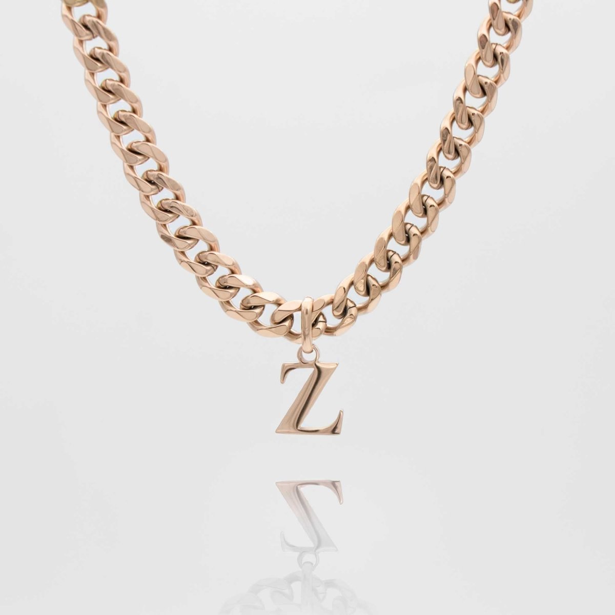 Mya Initial necklace | Thick Cuban - ISMI JEWELS