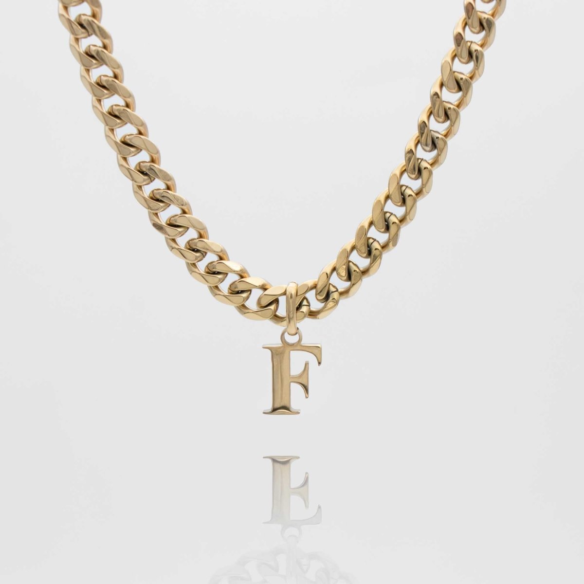 Mya Initial necklace | Thick Cuban - ISMI JEWELS