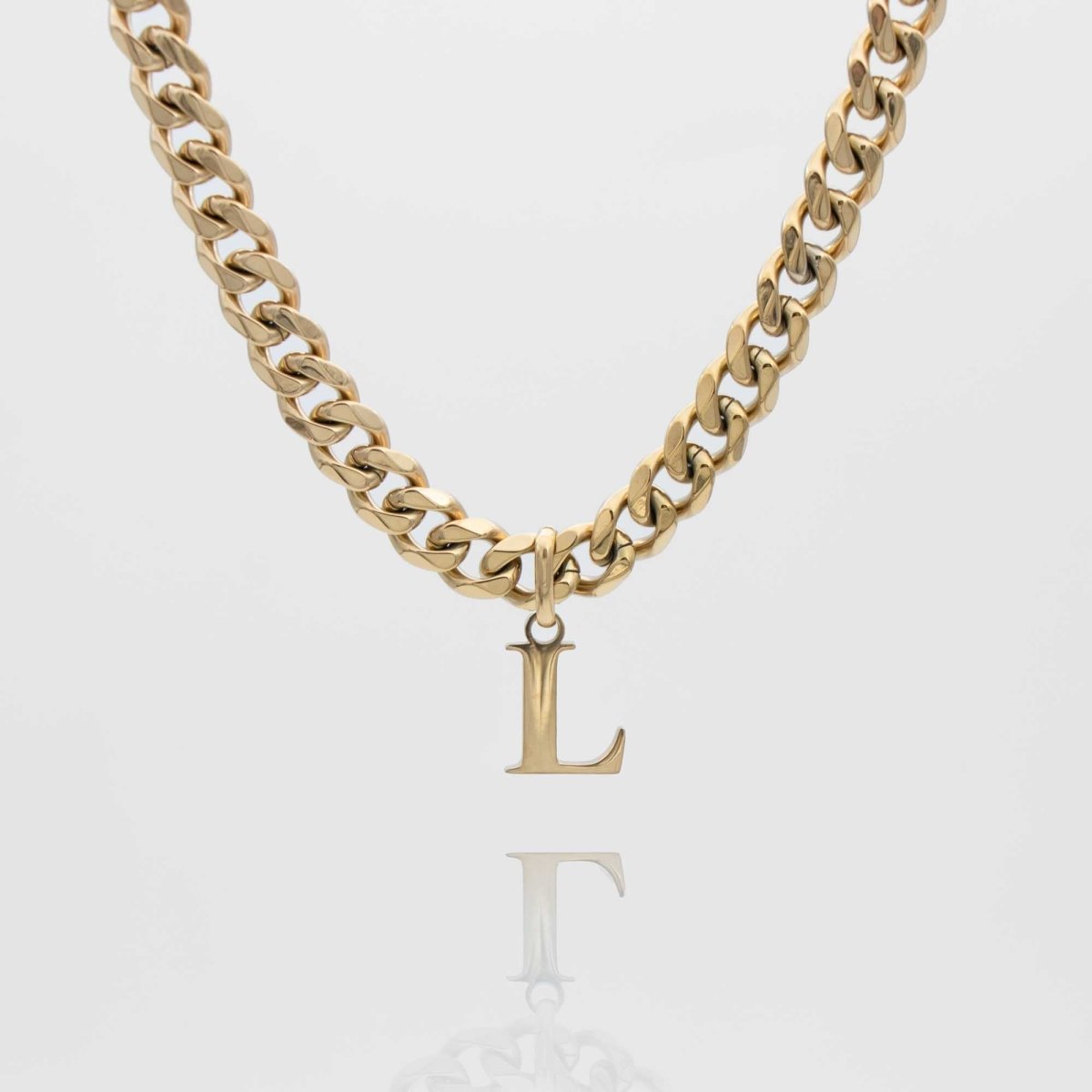 Mya Initial necklace | Thick Cuban - ISMI JEWELS