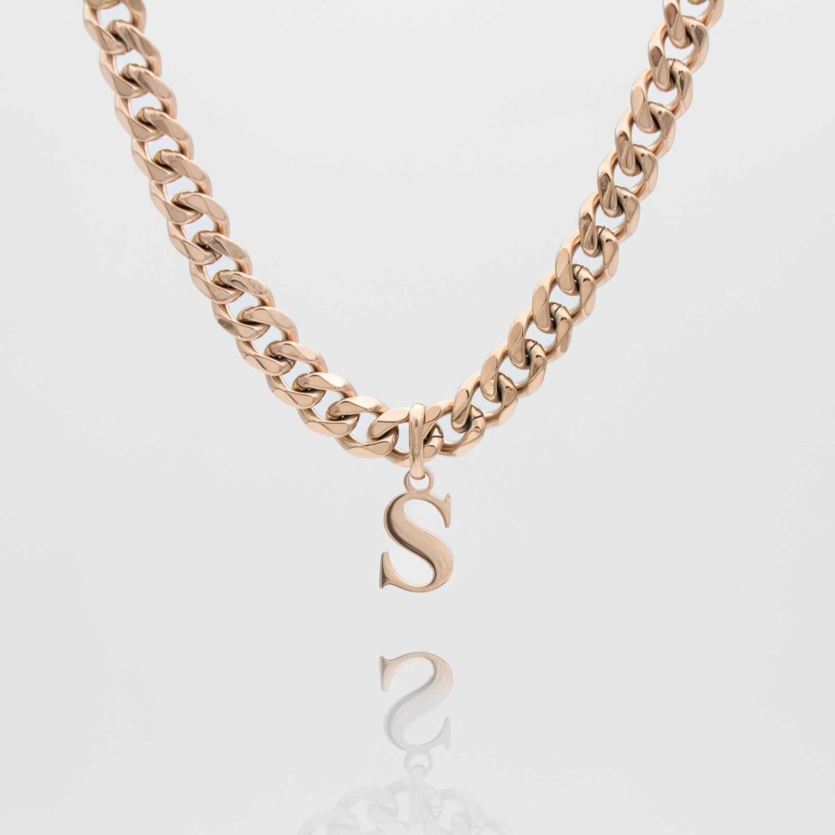 Mya Initial necklace | Thick Cuban - ISMI JEWELS