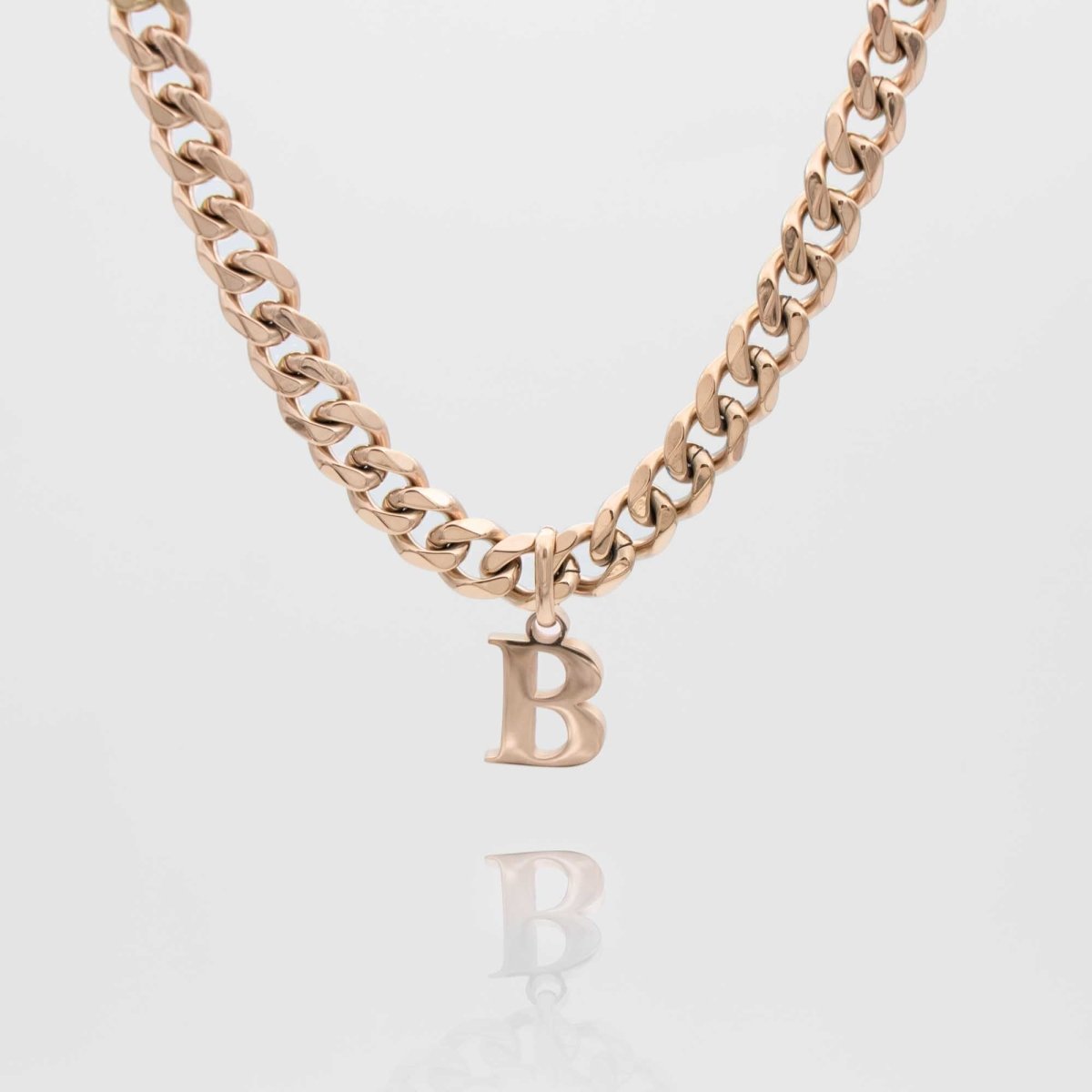 Mya Initial necklace | Thick Cuban - ISMI JEWELS