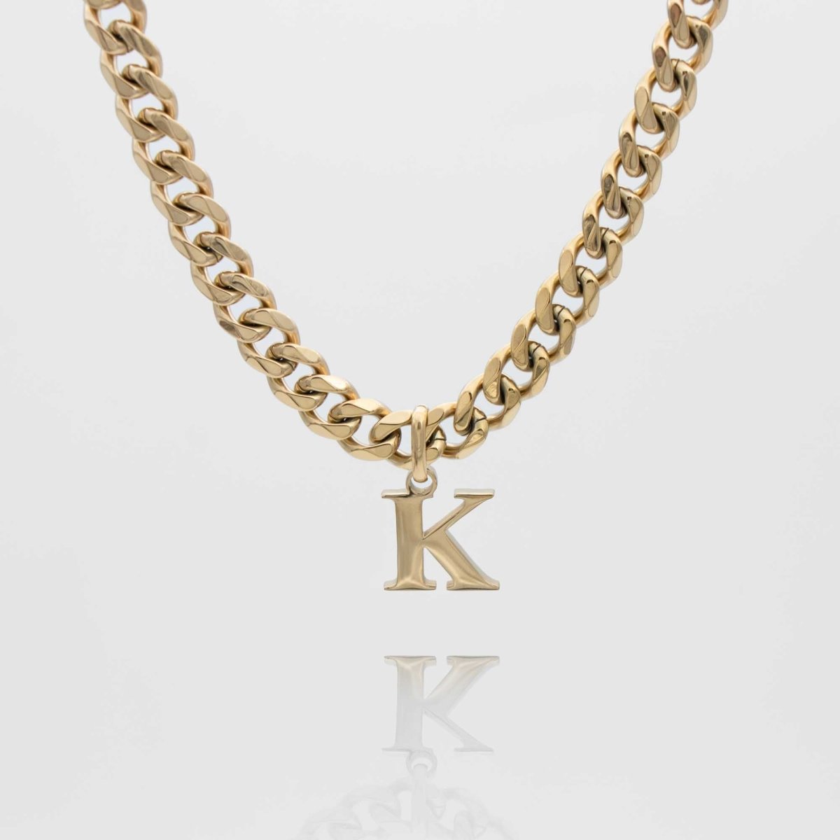 Mya Initial necklace | Thick Cuban - ISMI JEWELS