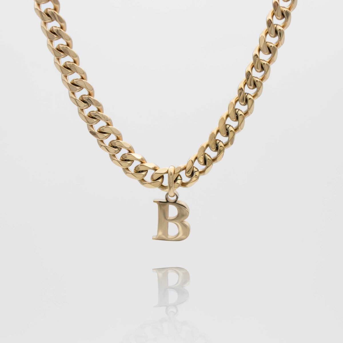 Mya Initial necklace | Thick Cuban - ISMI JEWELS