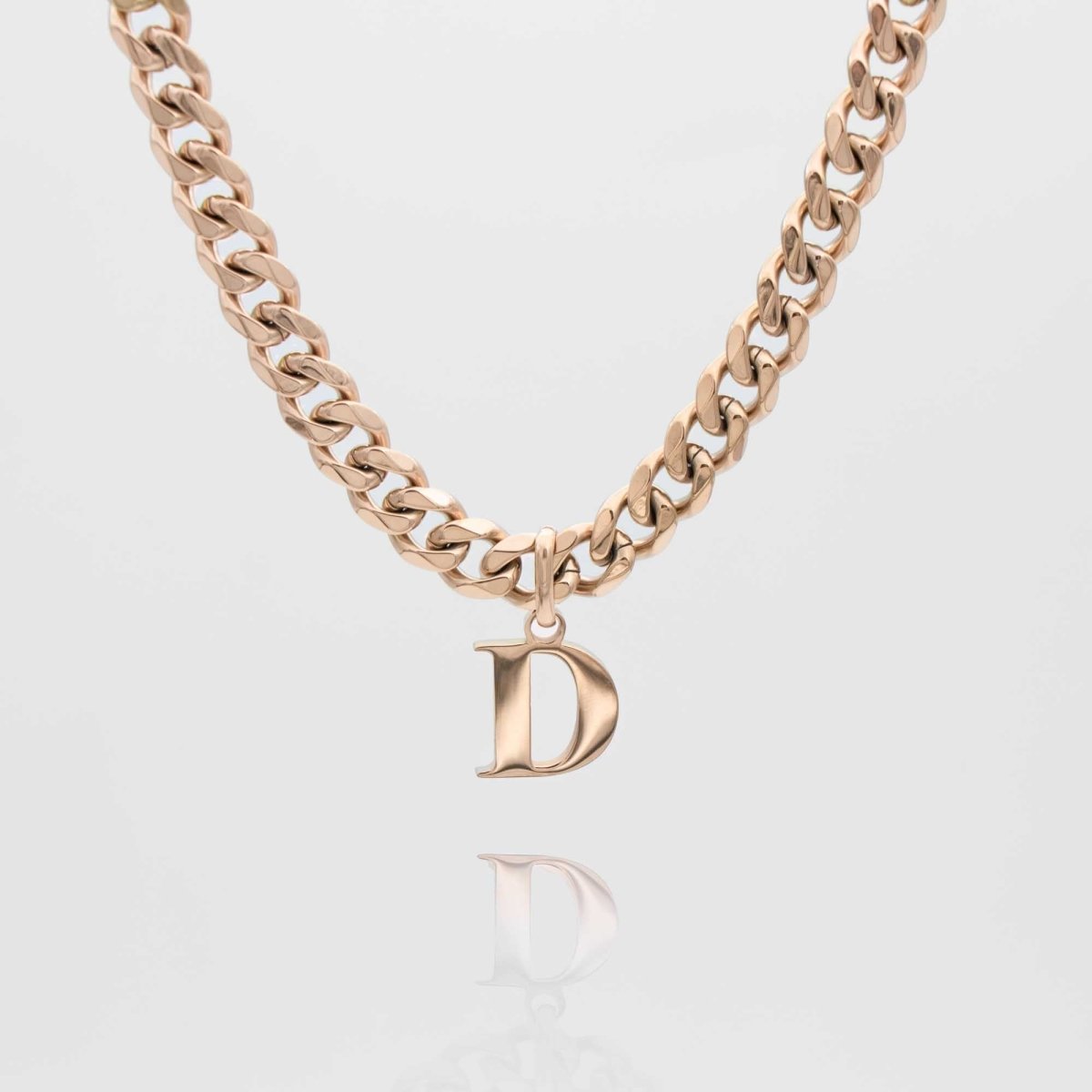 Mya Initial necklace | Thick Cuban - ISMI JEWELS