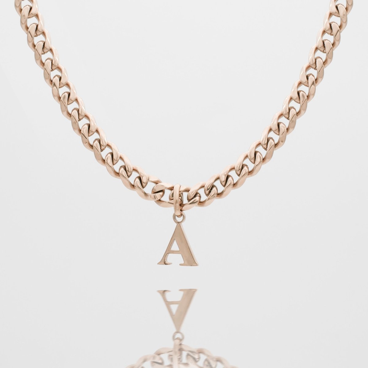 Mya Initial necklace | Thick Cuban - ISMI JEWELS