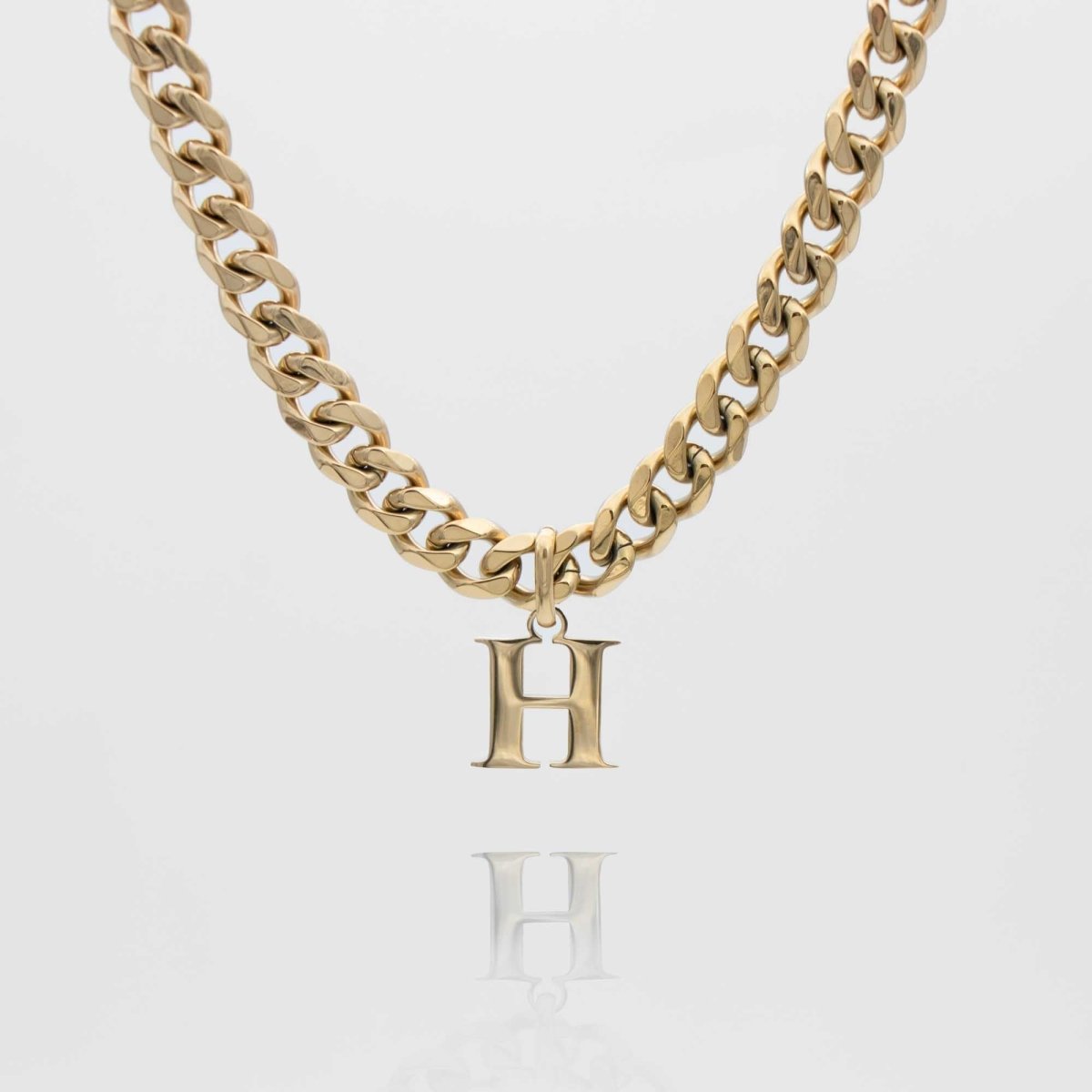 Mya Initial necklace | Thick Cuban - ISMI JEWELS
