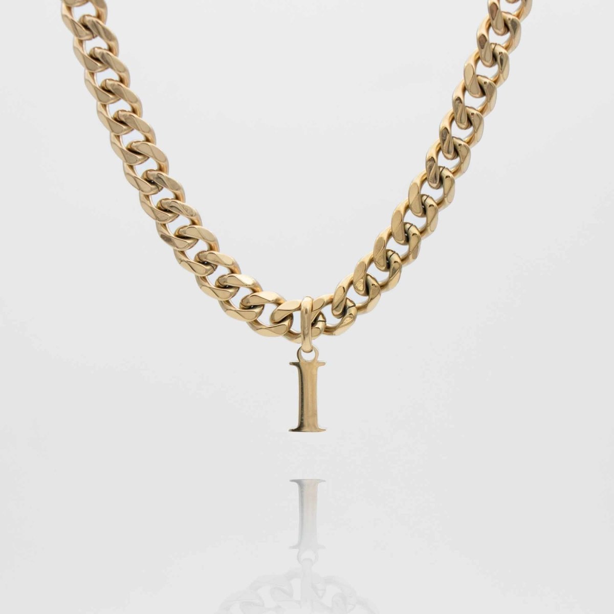Mya Initial necklace | Thick Cuban - ISMI JEWELS
