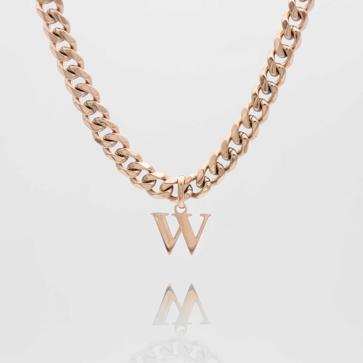 Mya Initial necklace | Thick Cuban - ISMI JEWELS