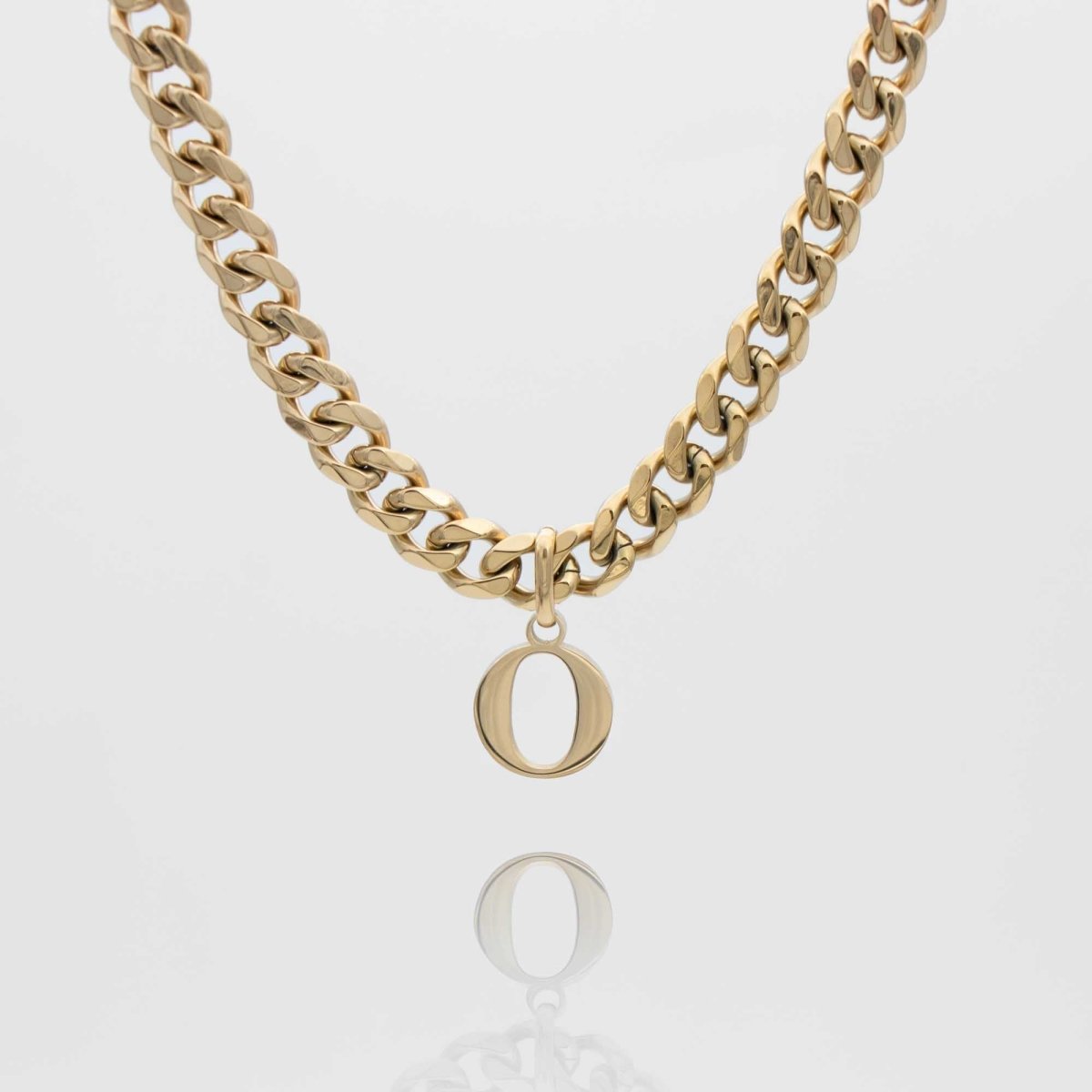 Mya Initial necklace | Thick Cuban - ISMI JEWELS