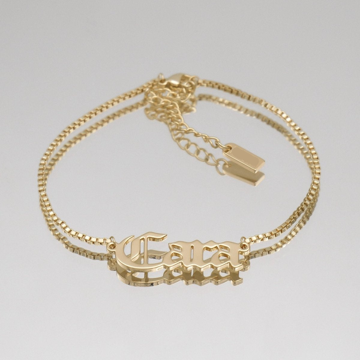 Old English Custom Name Anklet - ISMI JEWELS