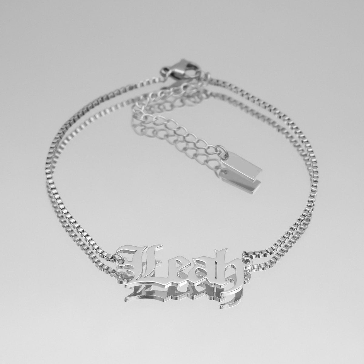 Old English Custom Name Anklet - ISMI JEWELS