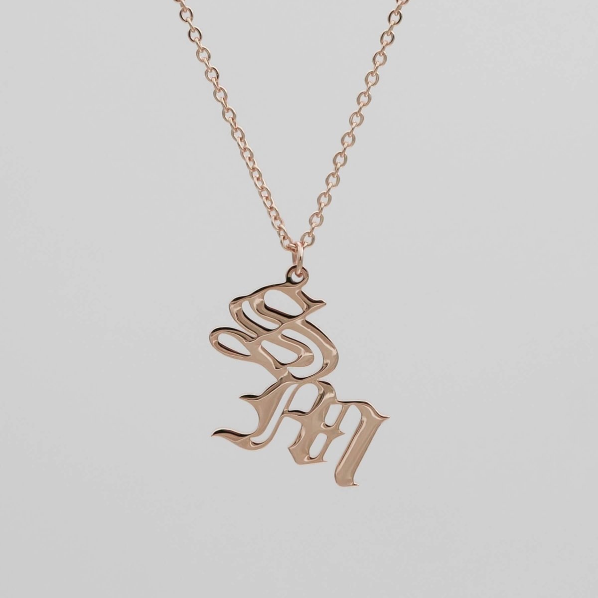 Old English Double Initial Necklace - ISMI JEWELS