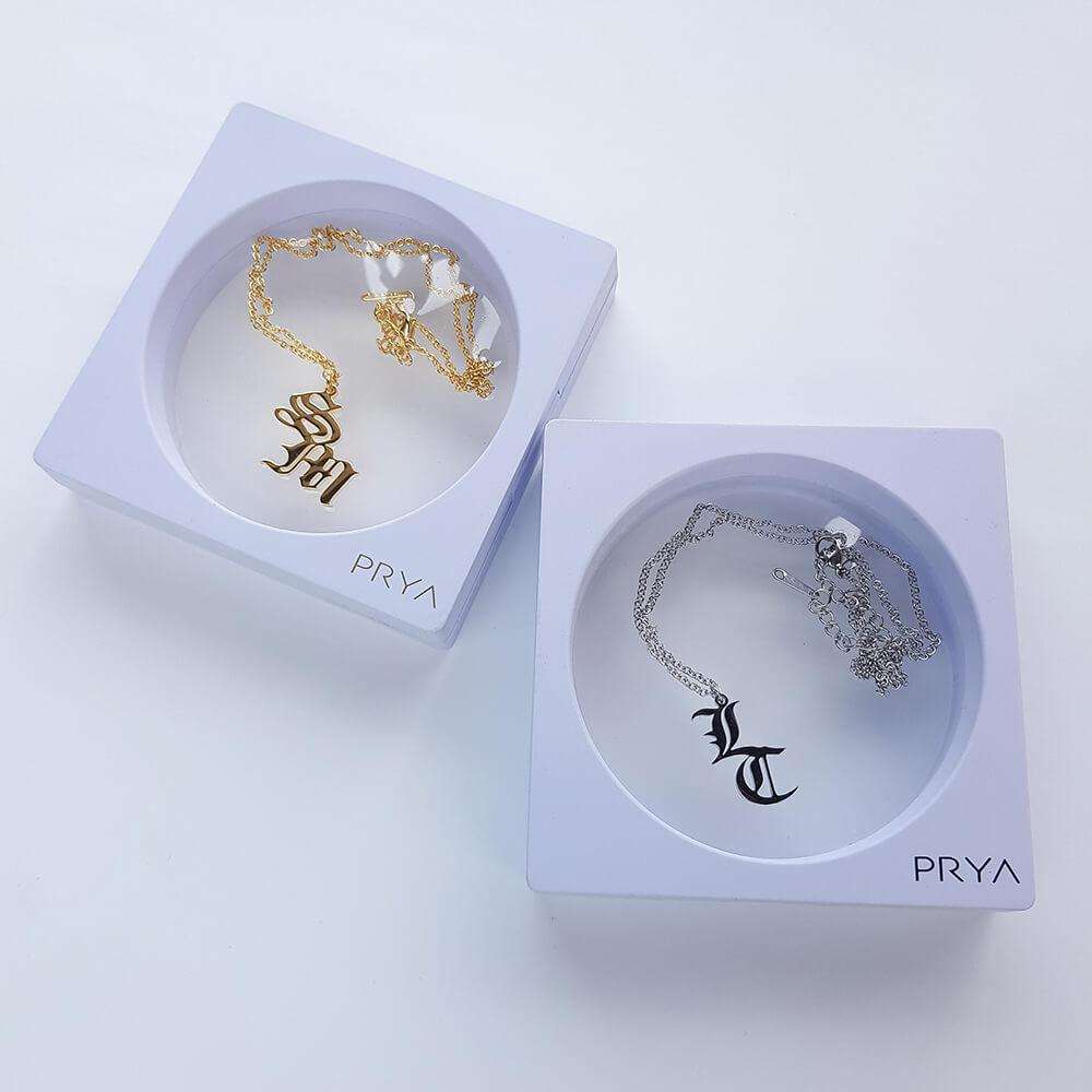 Old English Double Initial Necklace - ISMI JEWELS